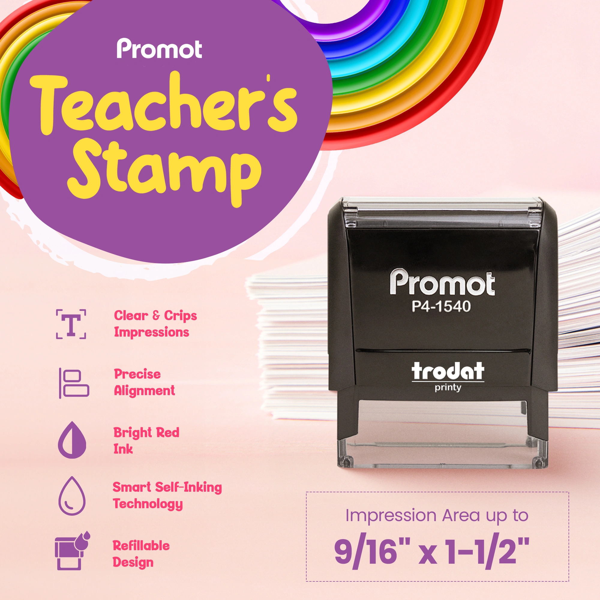 Por Favor Firme y Regrese - Teacher Stamp hover